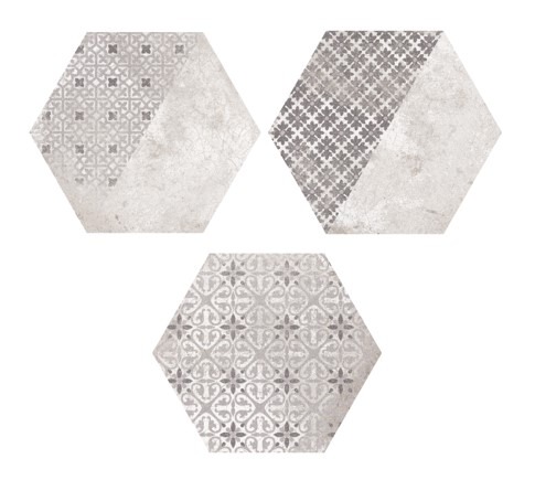 GINEBRA HEX GRIS 22.5X25.9